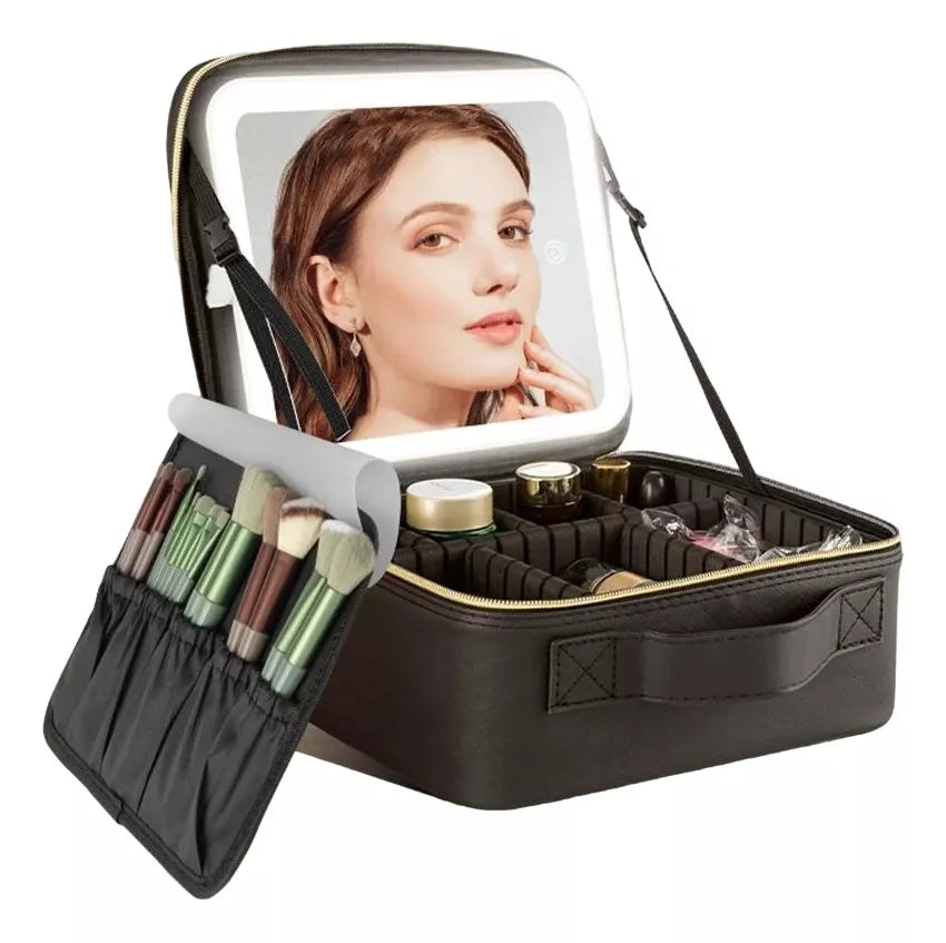 Organizador de Maquillaje Con Espejo LED