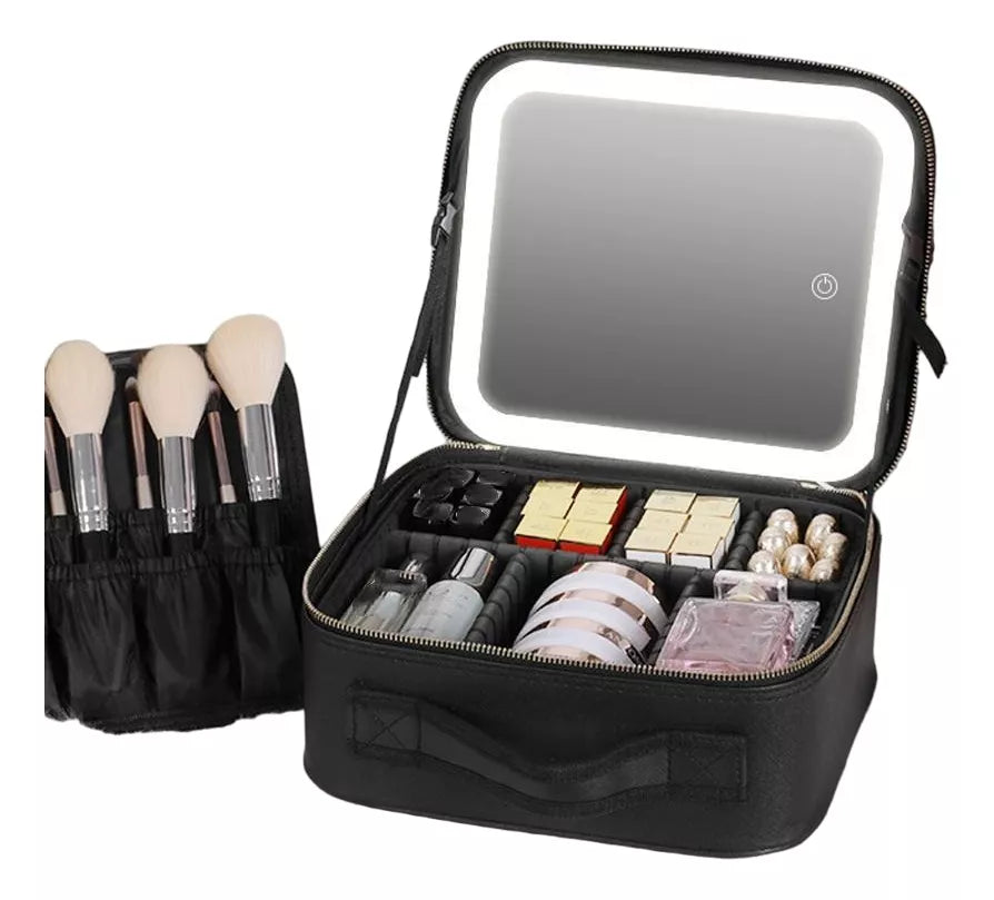 Organizador de Maquillaje Con Espejo LED